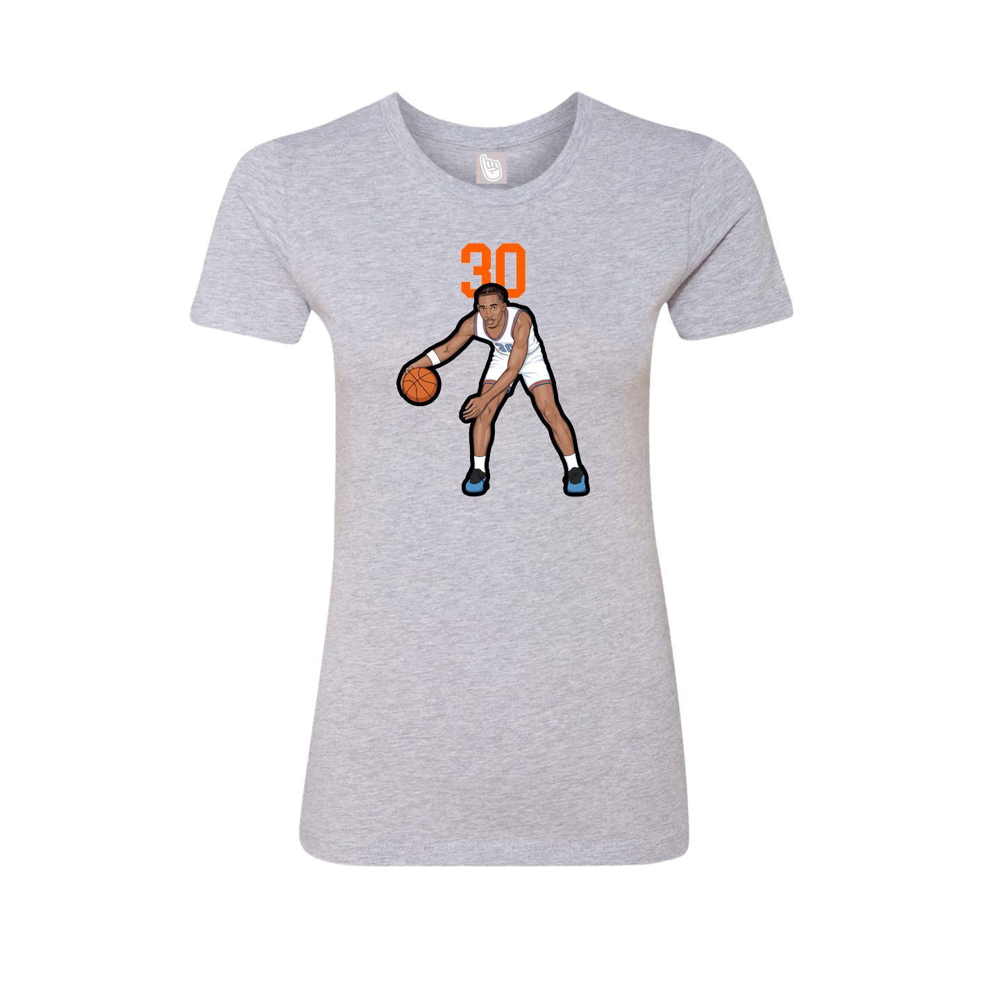 Womens Tee — Number Top in Grey