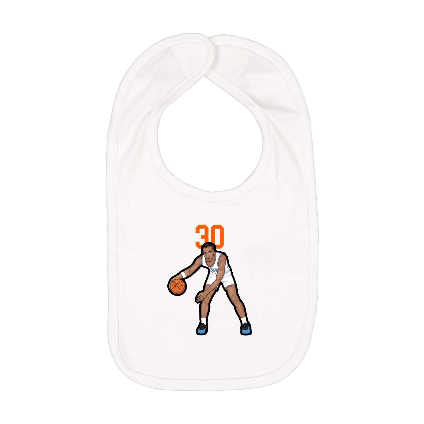 Infant Bib — Number Top in White