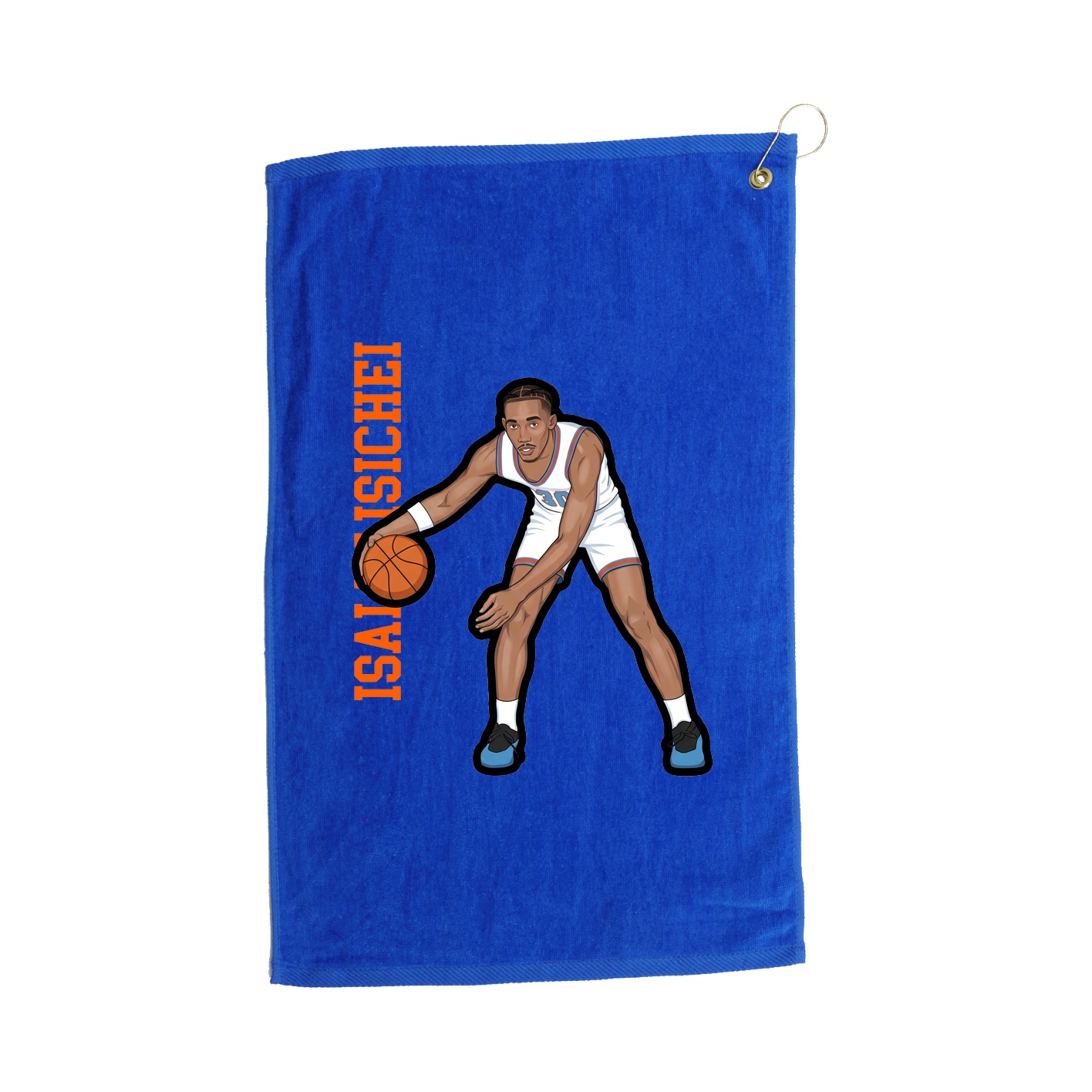 Golf Towel — Name Vertical in Royal