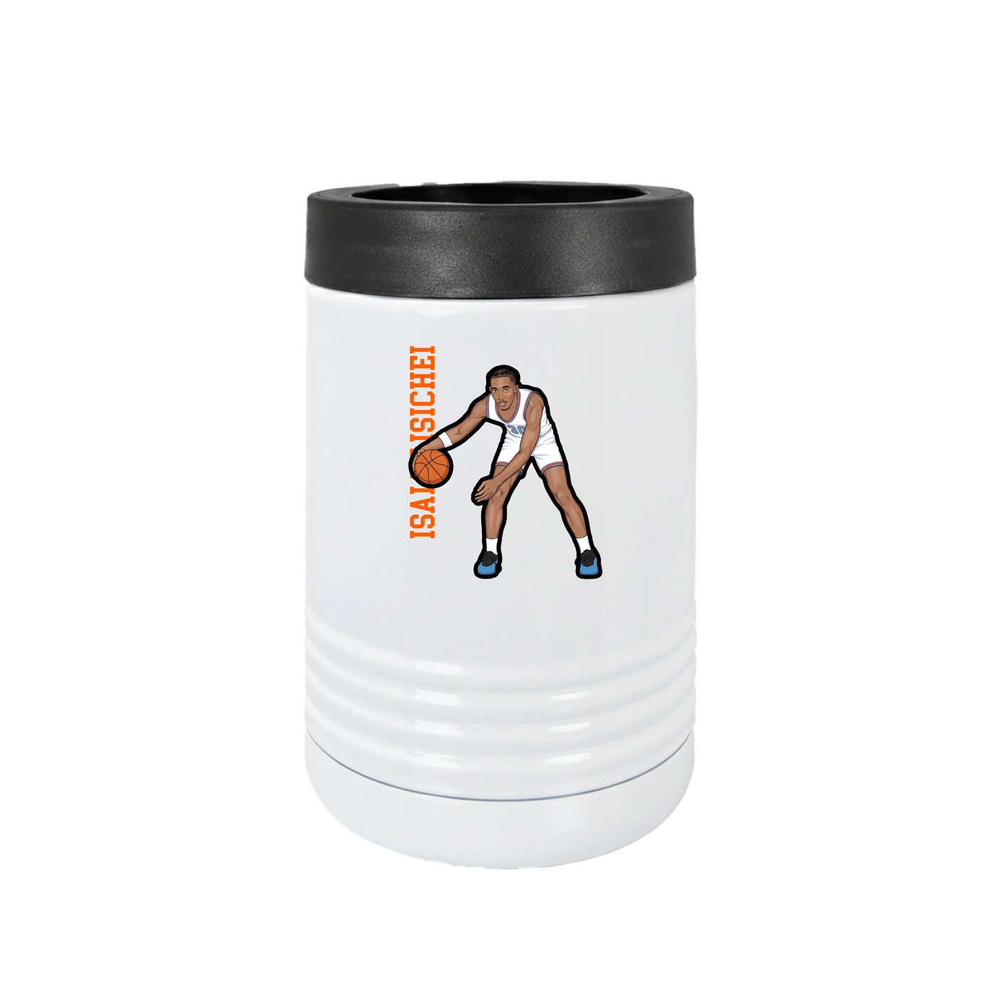 Beverage Holder — Name Vertical in White