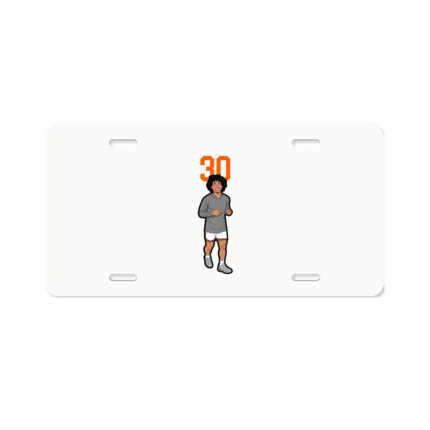 License Plate — Number Top in Classic