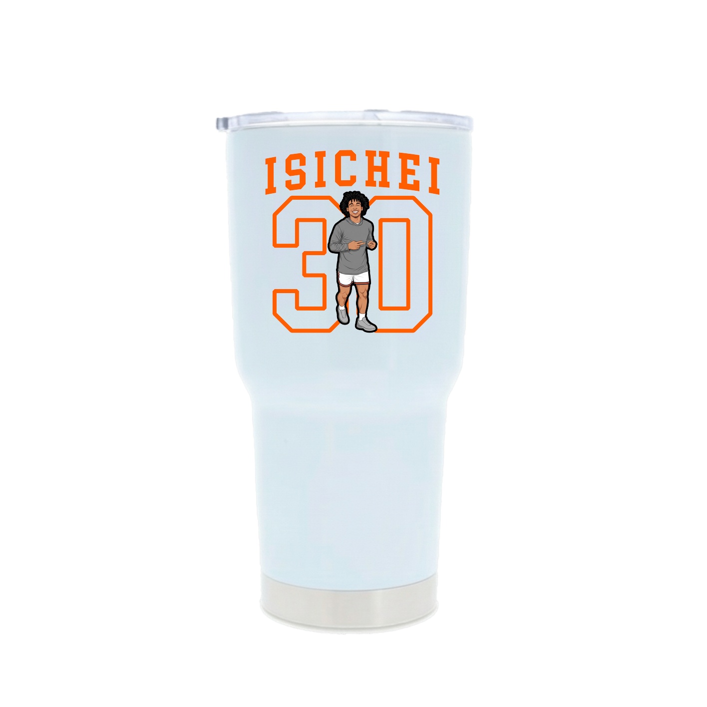 30oz Stainless Steel Tumbler — Shirsey in White