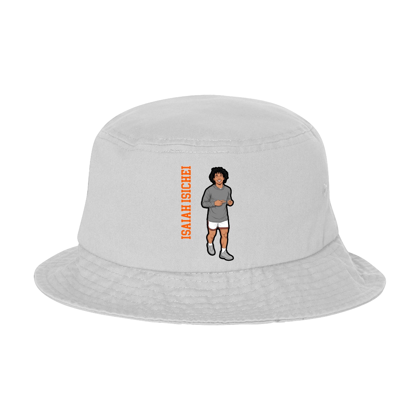 Bucket Cap — Name Vertical in White