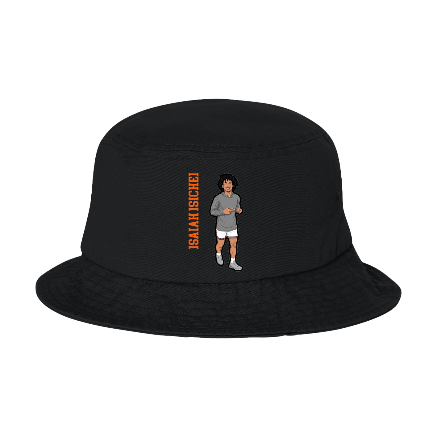 Bucket Cap — Name Vertical in Black