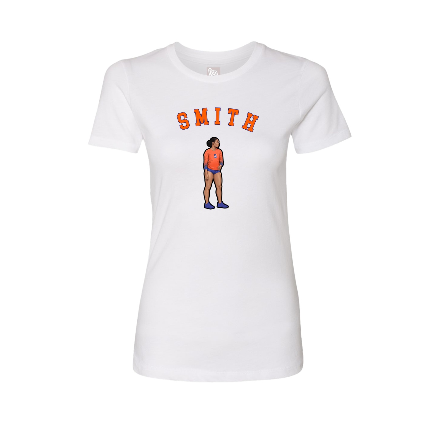 Fitted Women's Tee — Shirsey Arch in White