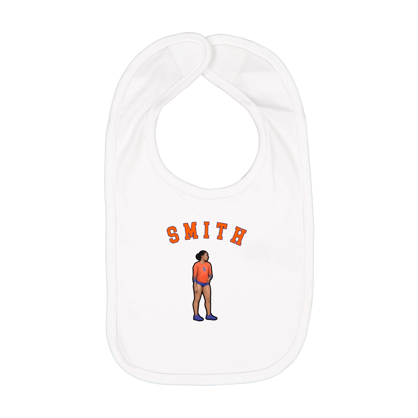 Infant Bib — Shirsey Arch in White