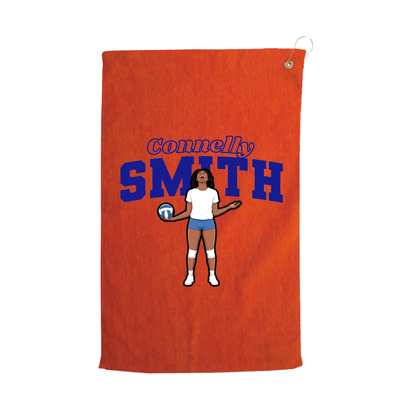 Golf Towel — Name Arch in Orange