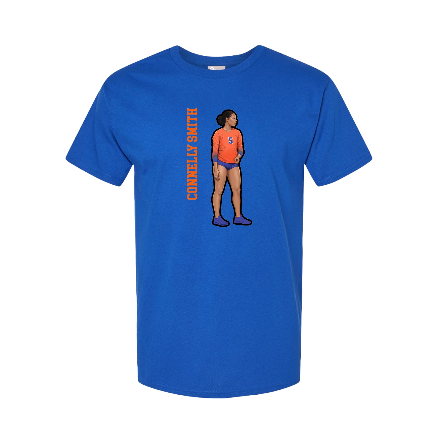 Tee — Name Vertical in Royal