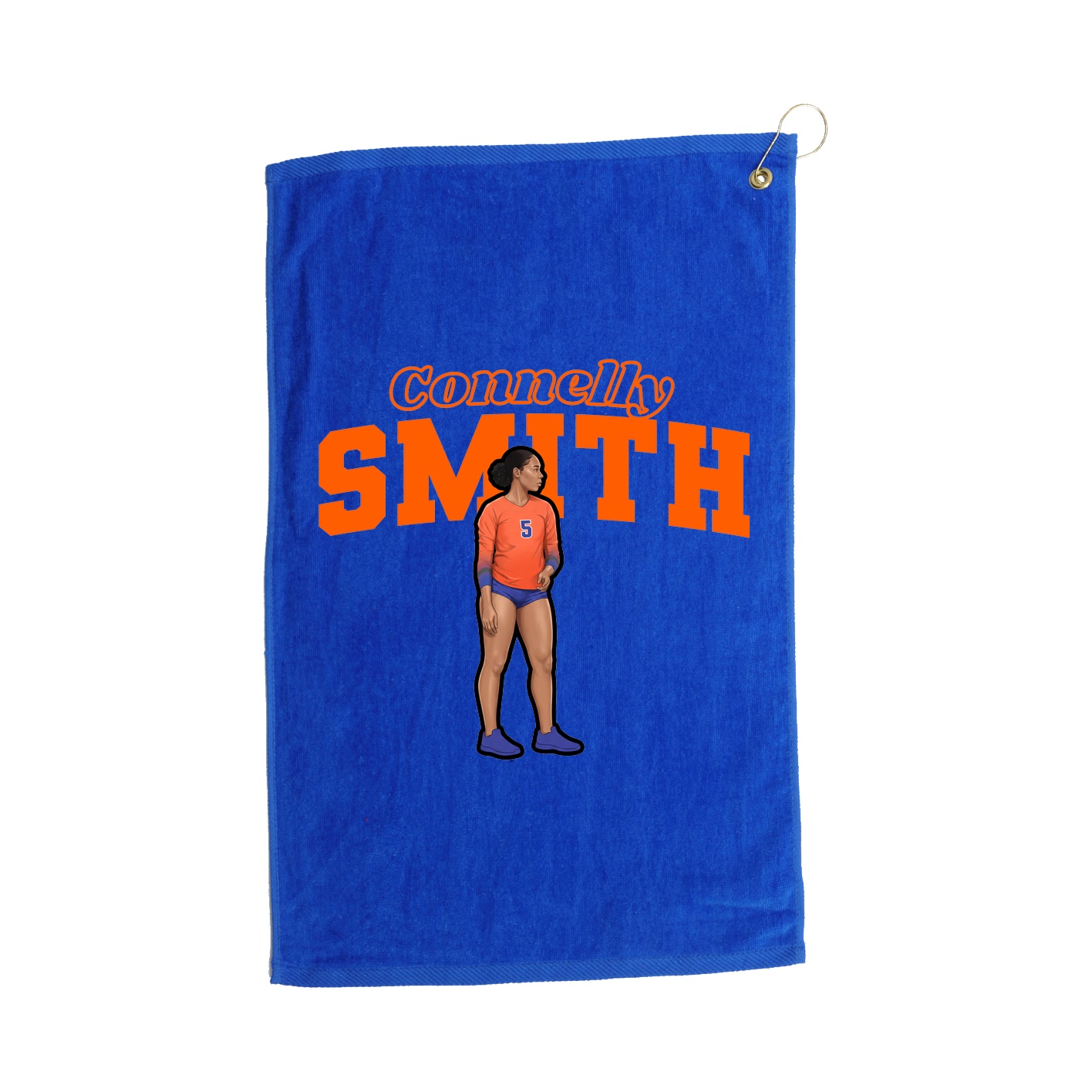 Golf Towel — Name Arch in Royal