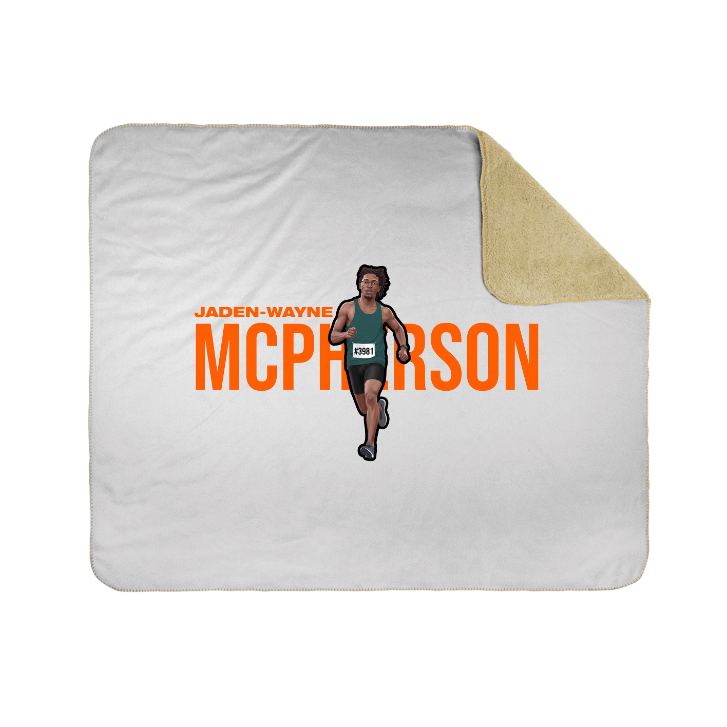 Throw Blanket — Player Name in White