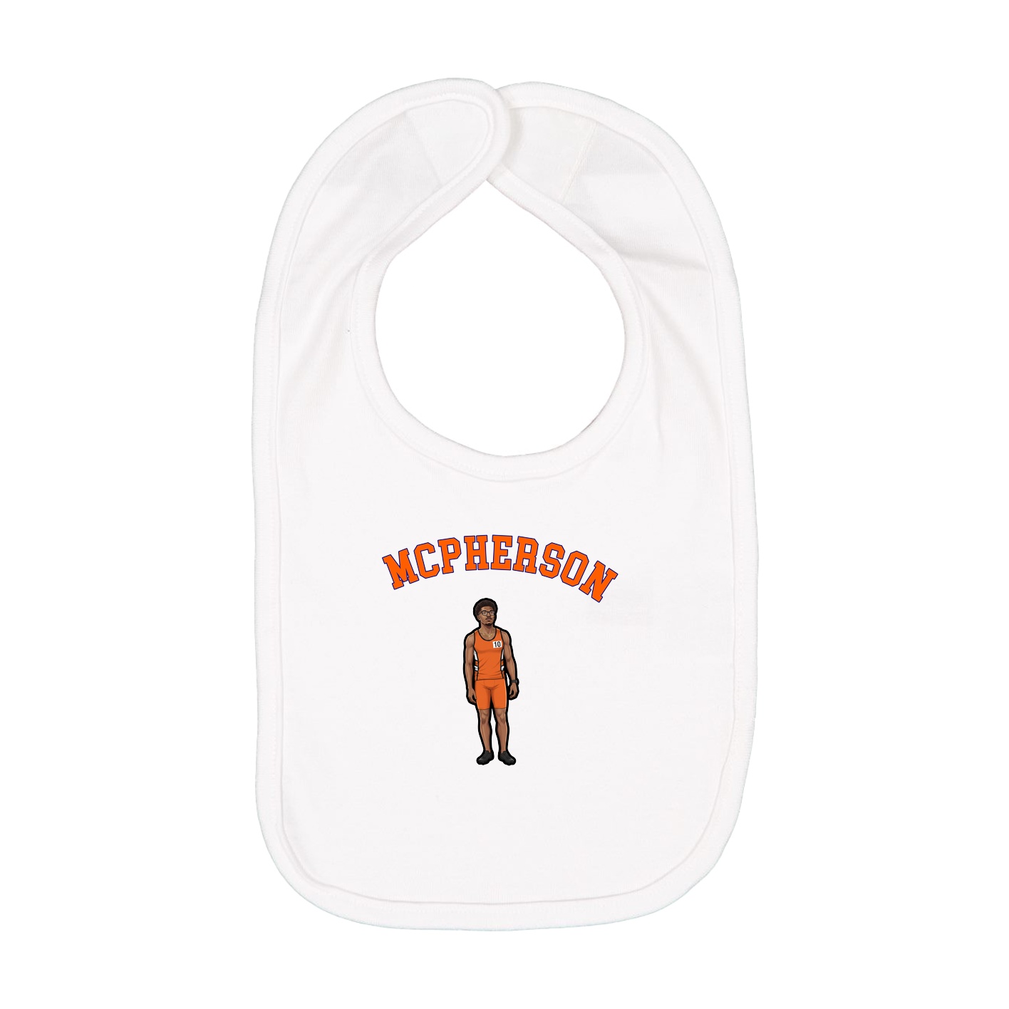Infant Bib — Shirsey Arch in White