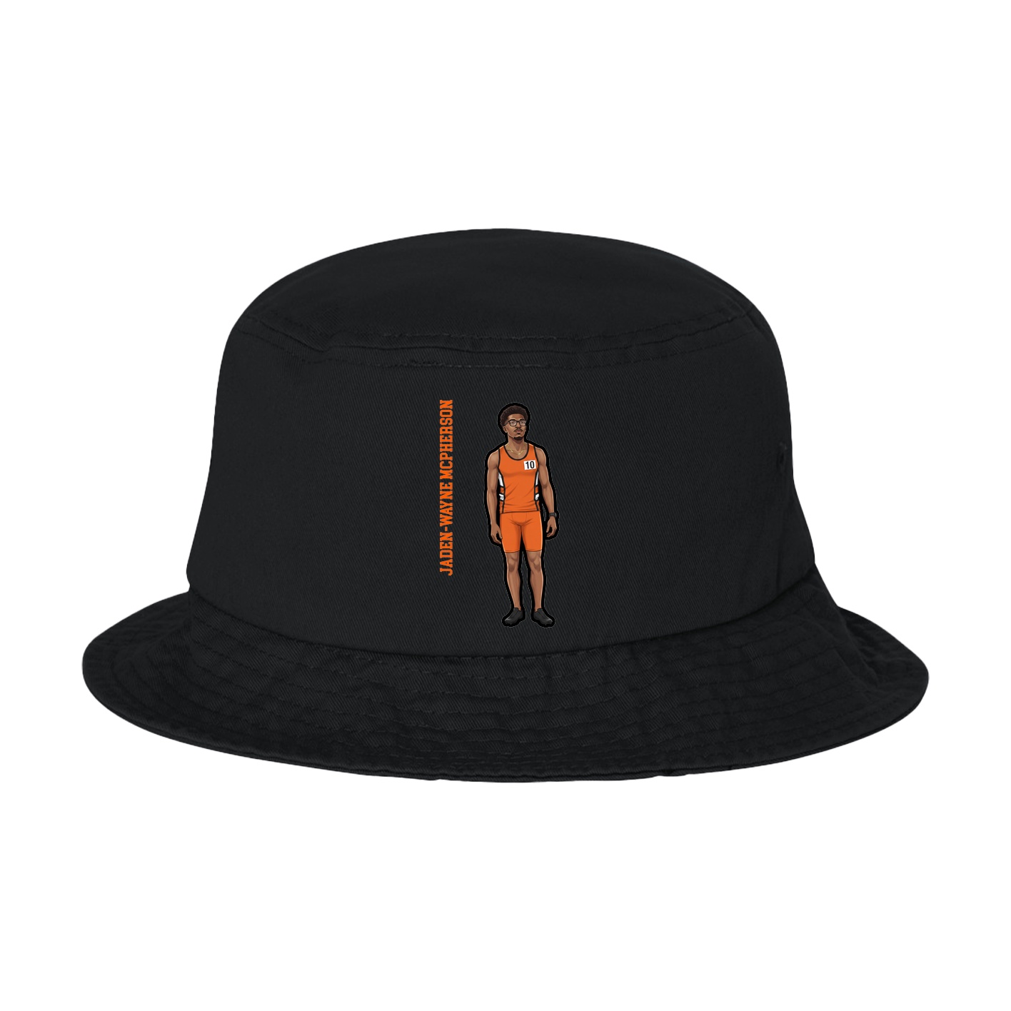 Bucket Cap — Name Vertical in Black
