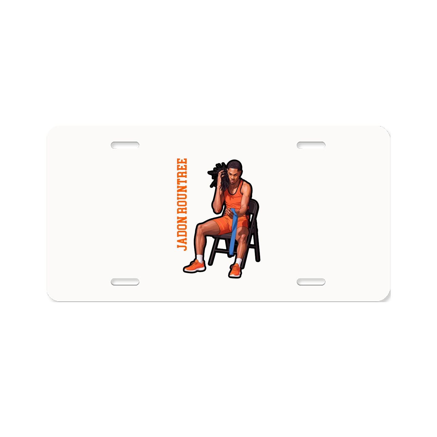 License Plate — Name Vertical in Classic