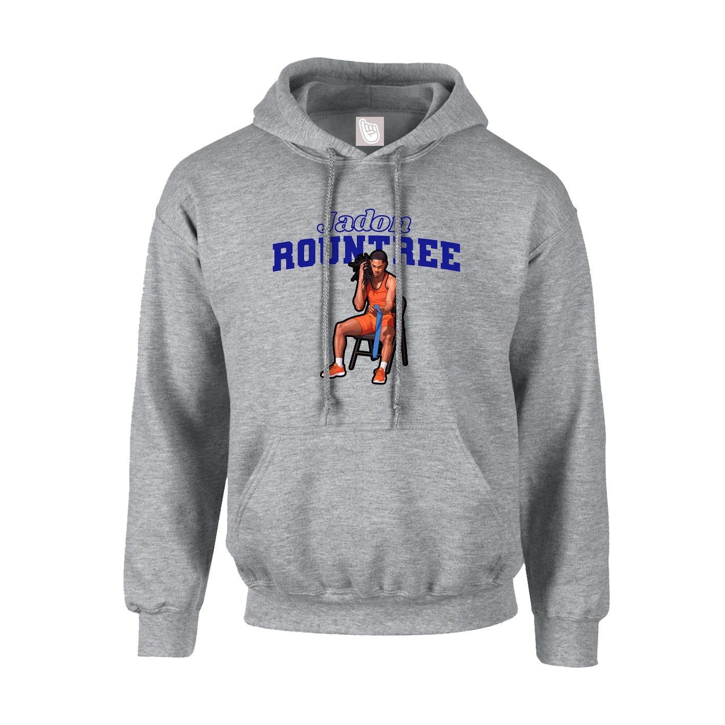 Hoodie — Name Arch in Grey