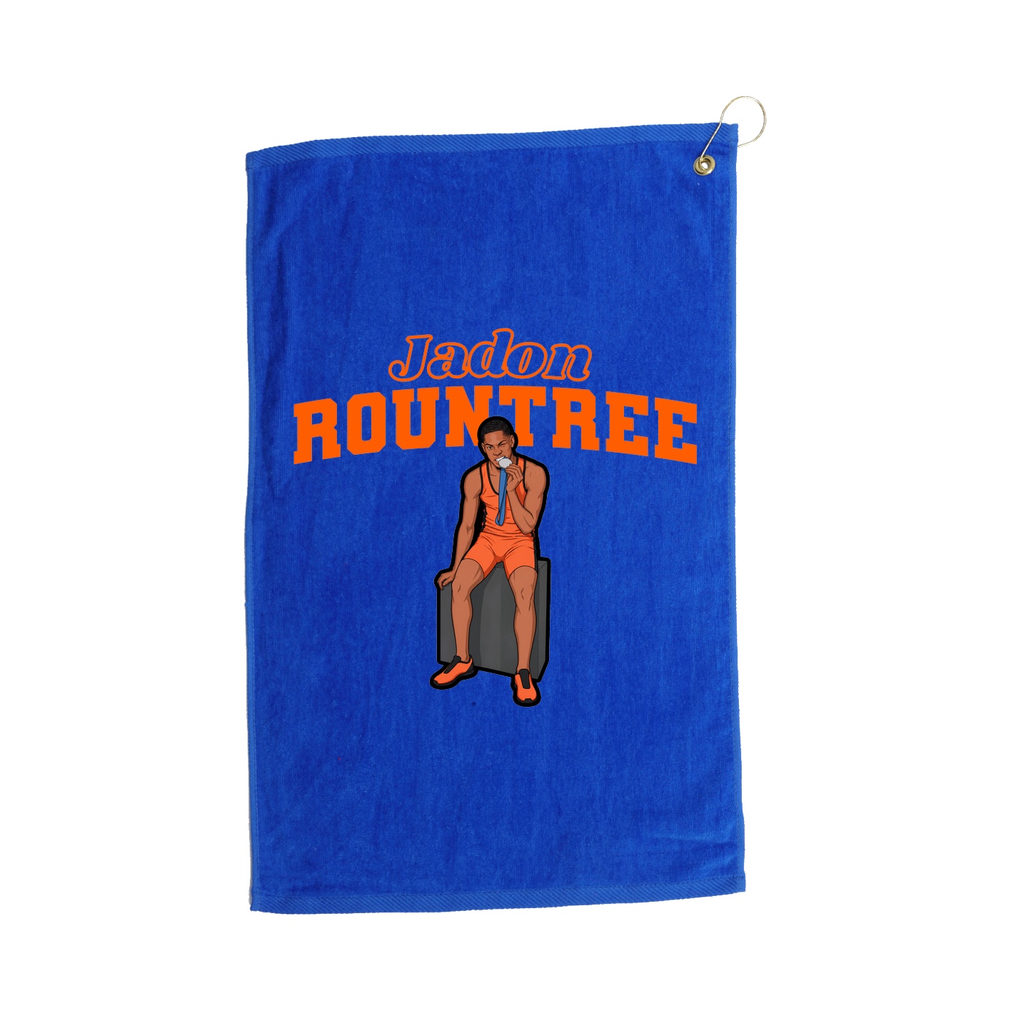 Golf Towel — Name Arch in Royal