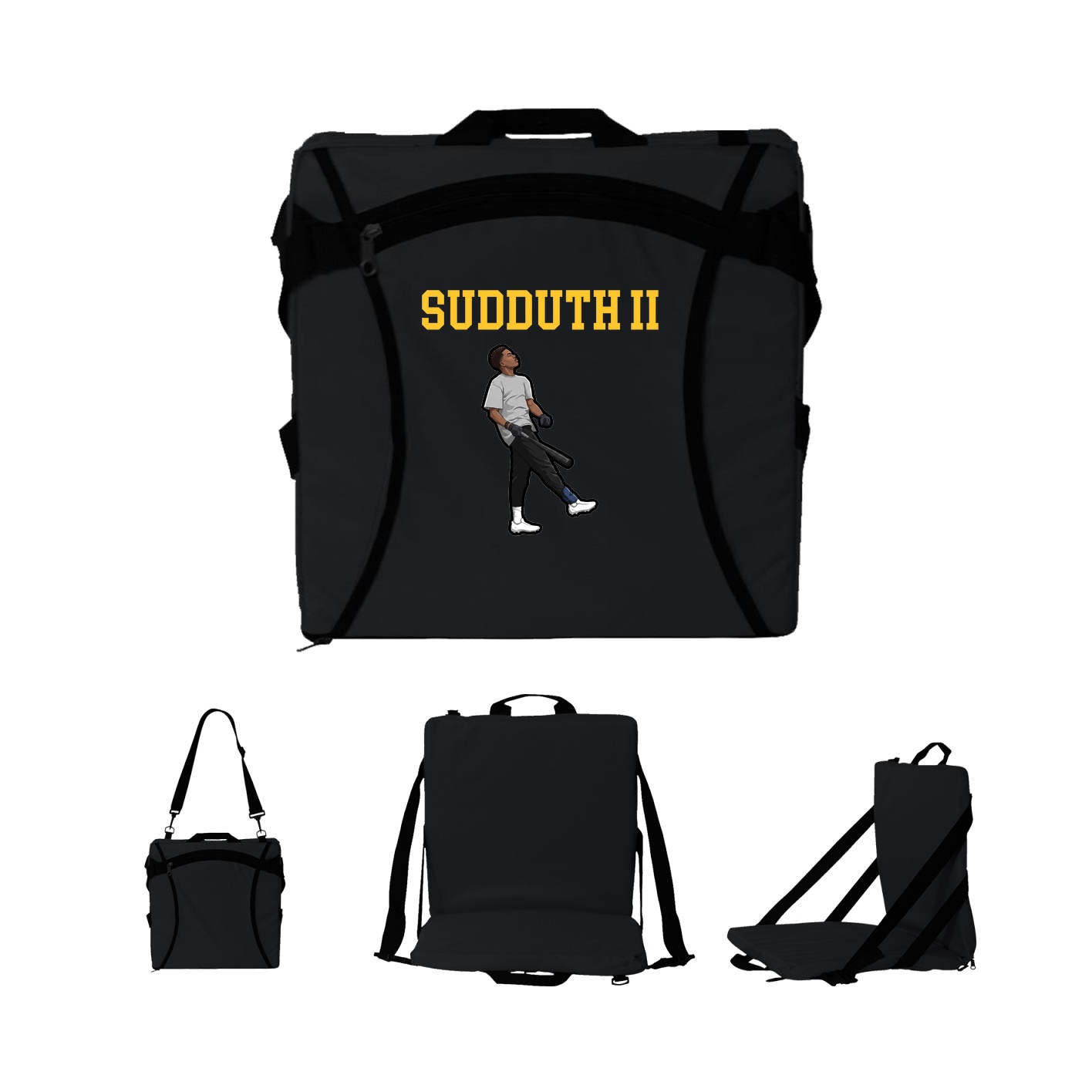 Folding Stadium Seat — Shirsey in Black