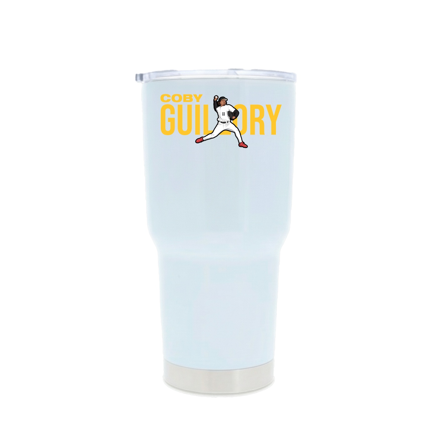 30oz Stainless Steel Tumbler — Player Name in White