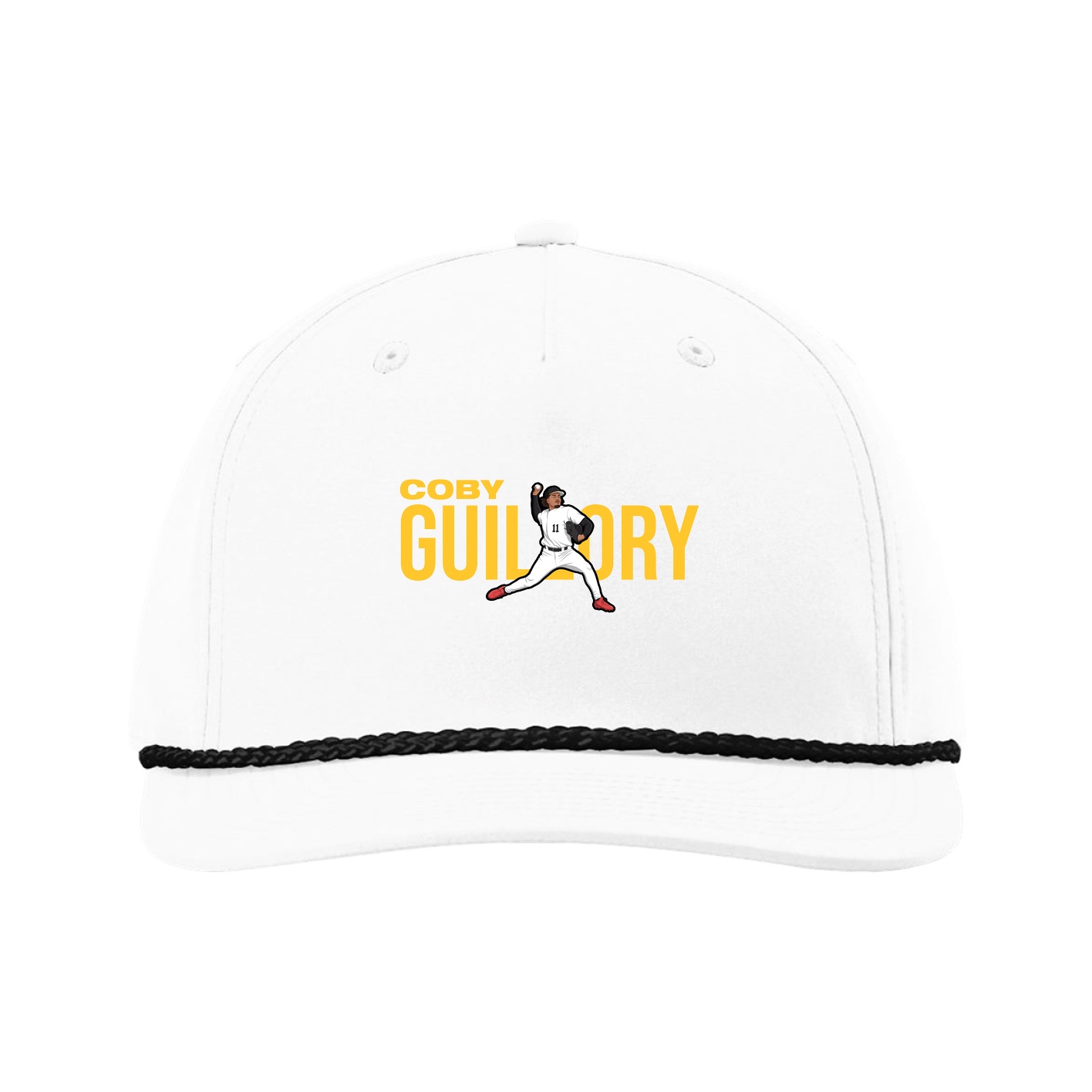 Five-Panel Classic Rope Cap — Player Name in White