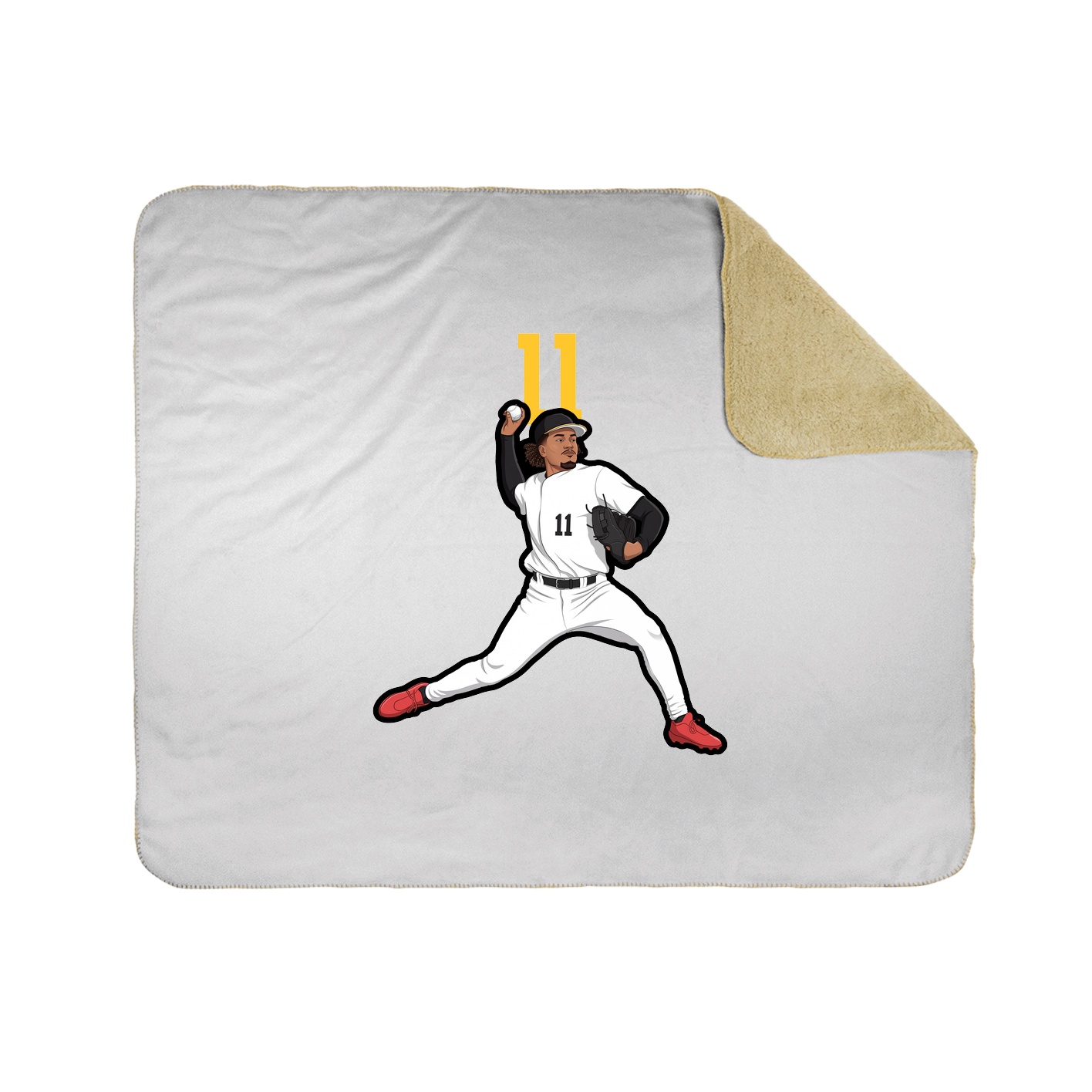 Throw Blanket — Number Top in White