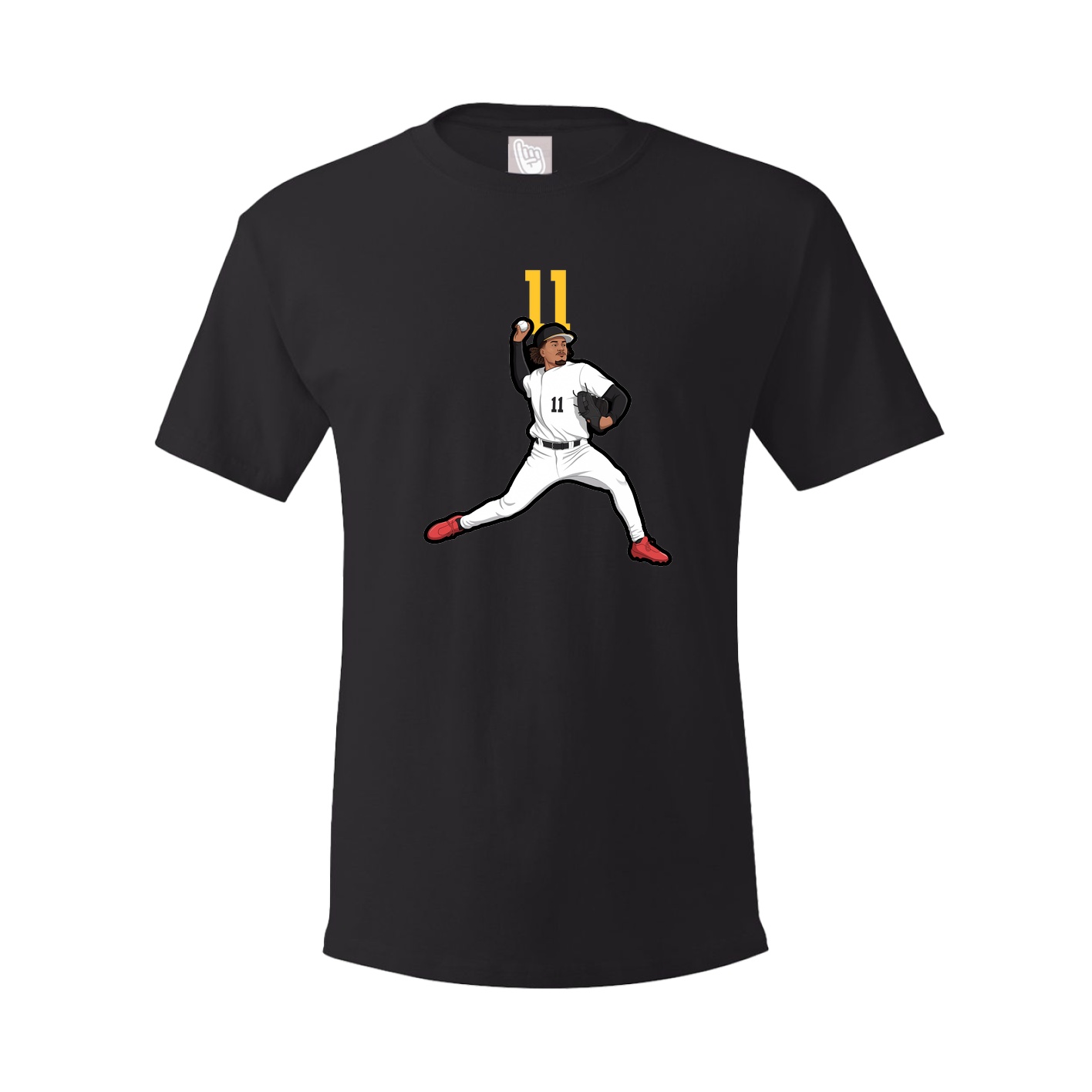 Youth Tee — Number Top in Black