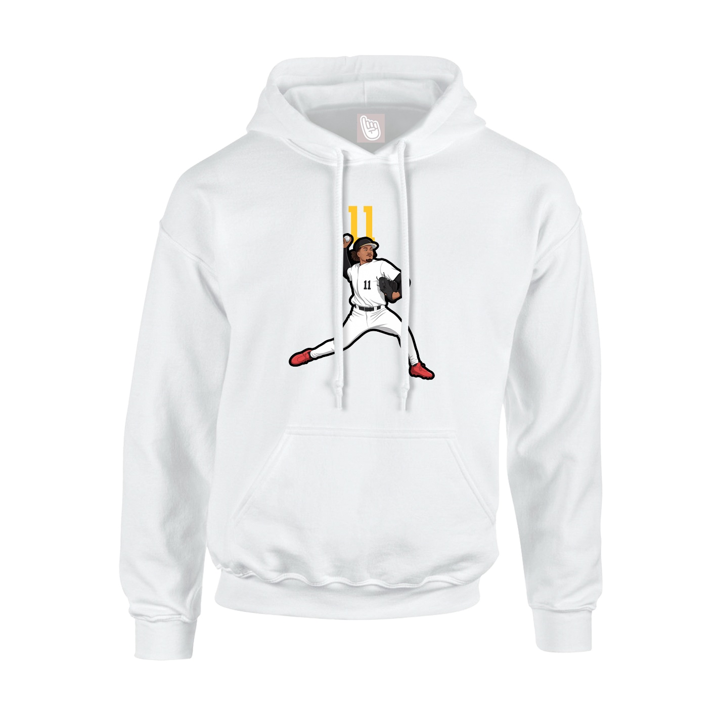 Hoodie — Number Top in White