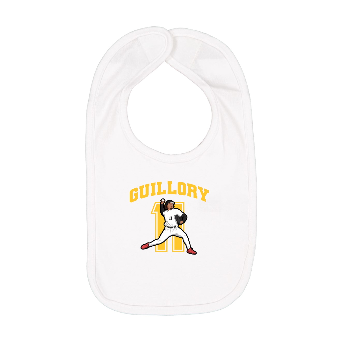Infant Bib — Number in White