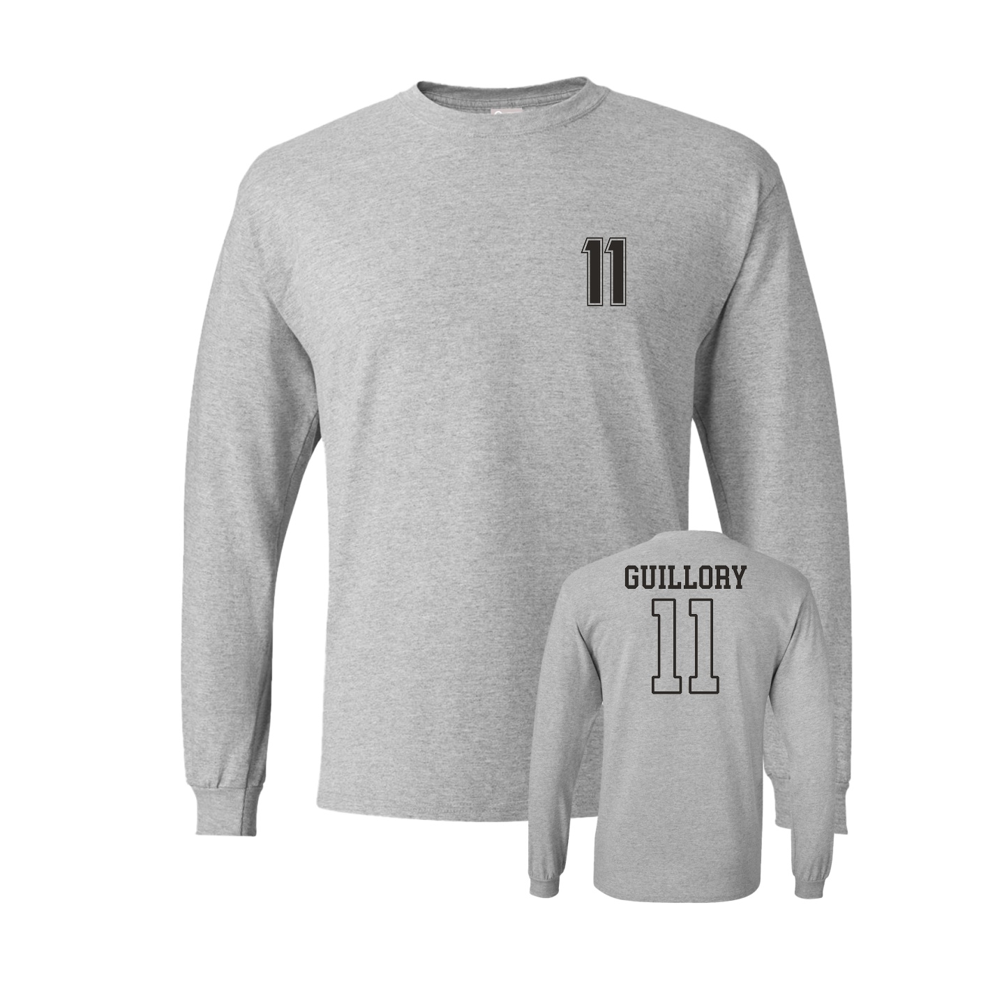 Long Sleeve Tee — Chest Back in Grey