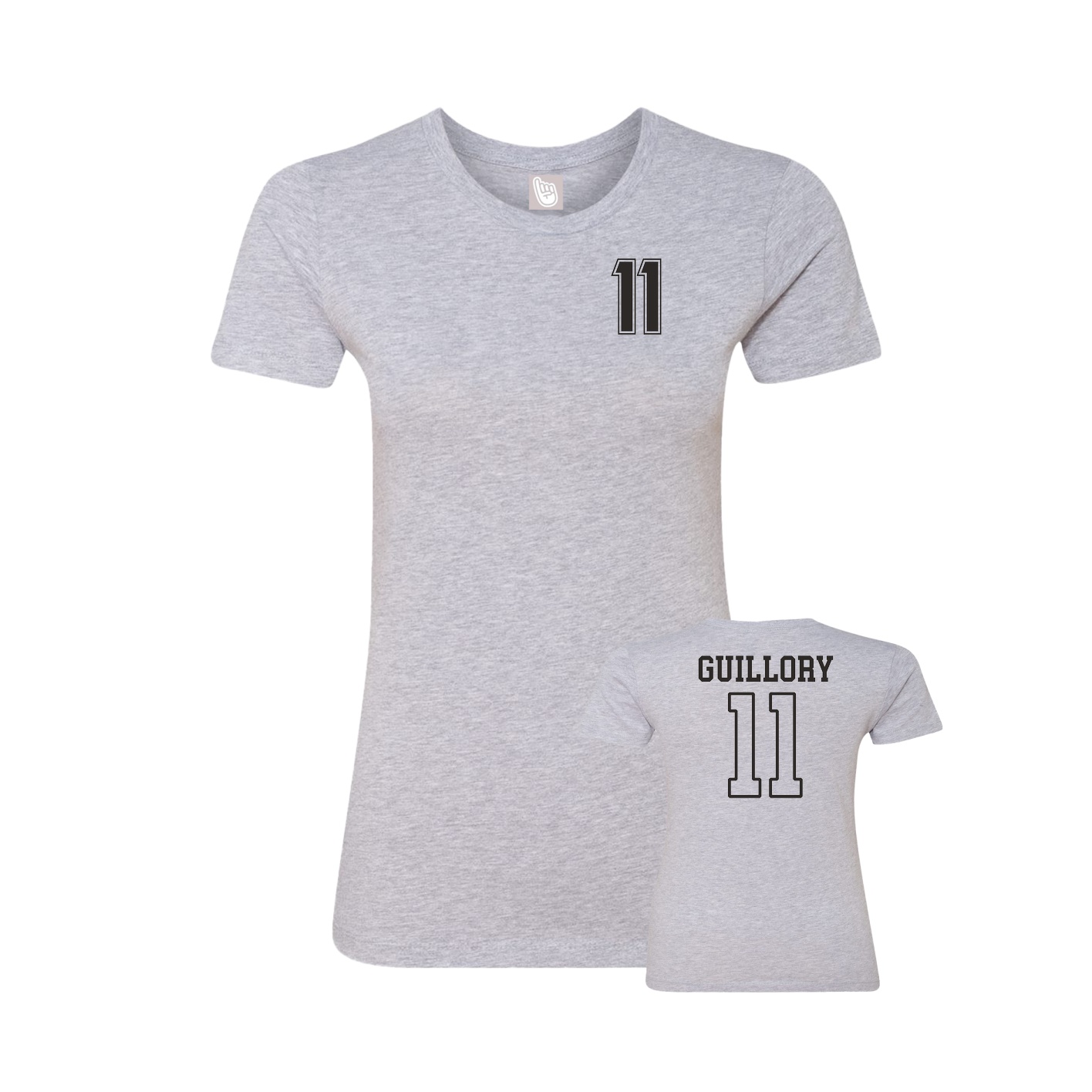 Womens Tee — Chest Back in Grey