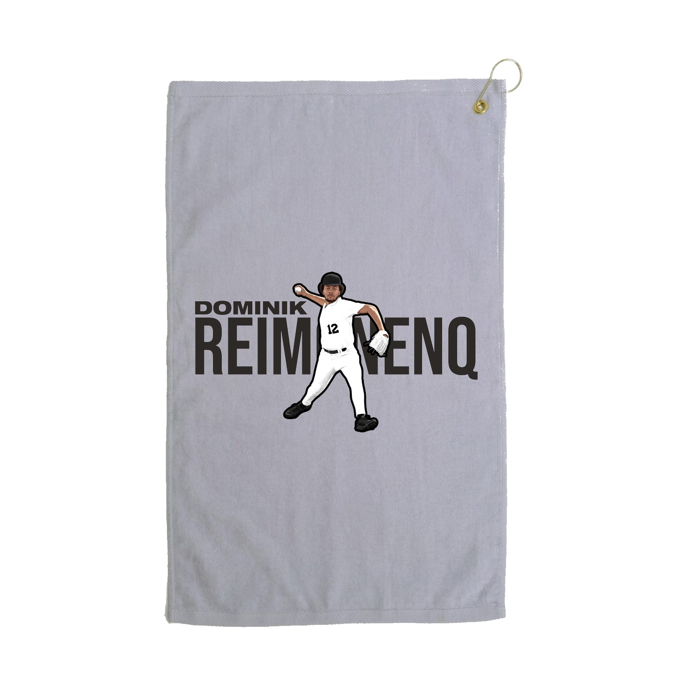 Golf Towel — Player Name in Grey