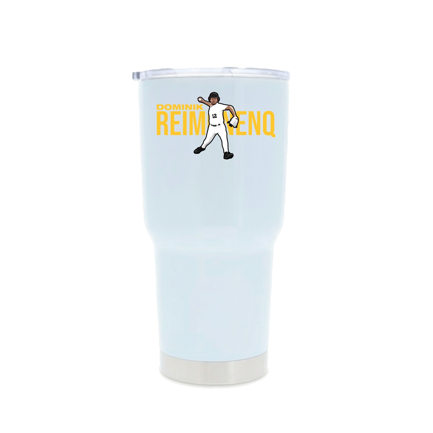 30oz Stainless Steel Tumbler — Player Name in White