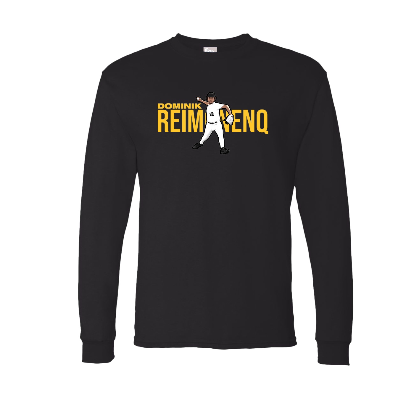Long Sleeve Tee — Player Name in Black