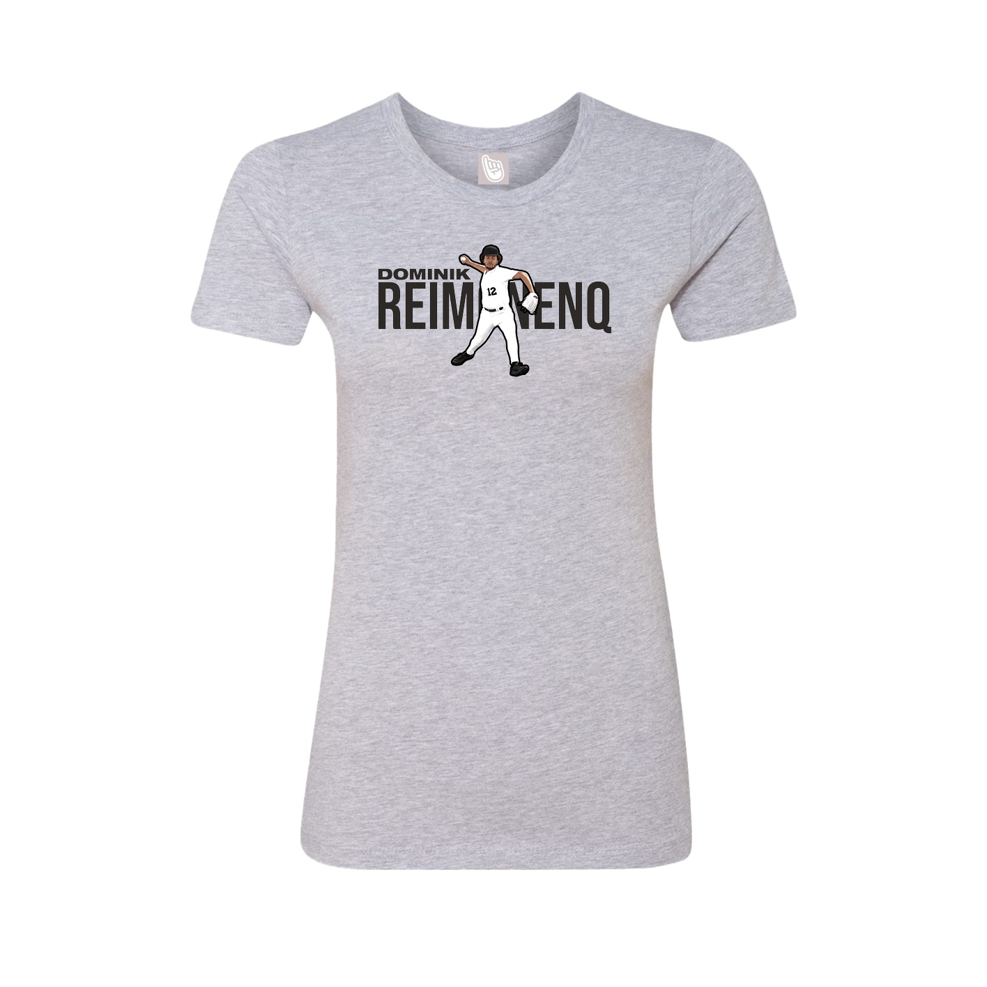 Fitted Women's Tee — Player Name in Grey