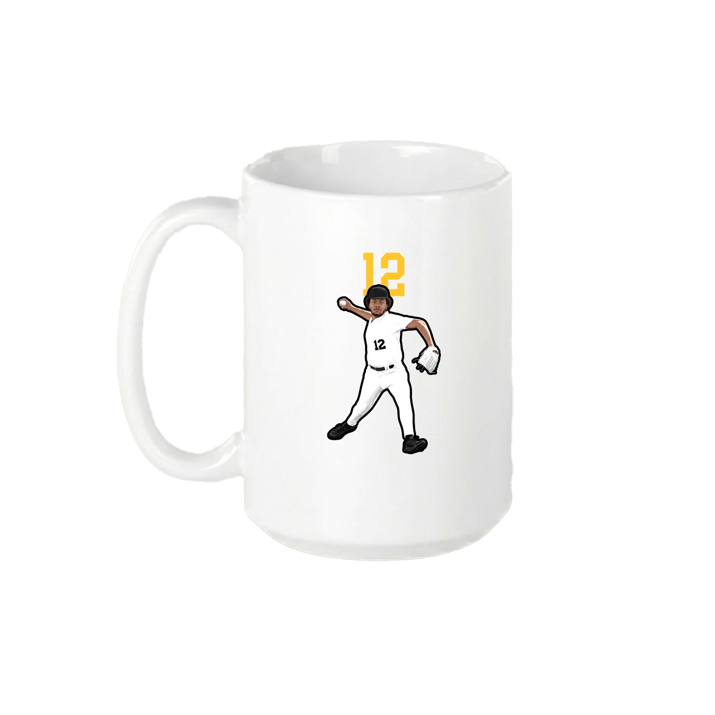 15oz Coffee Mug — Number Top in White