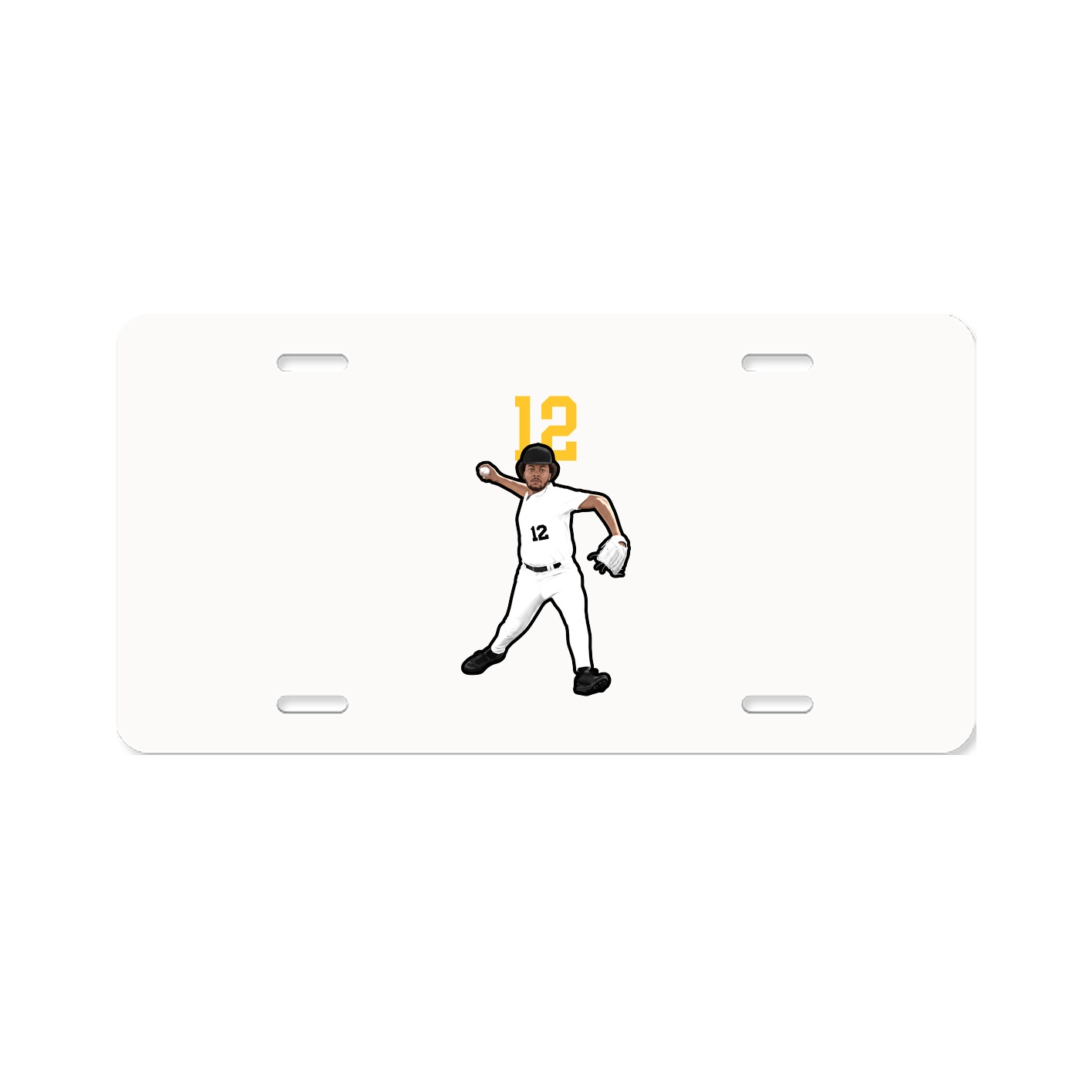 License Plate — Number Top in Classic