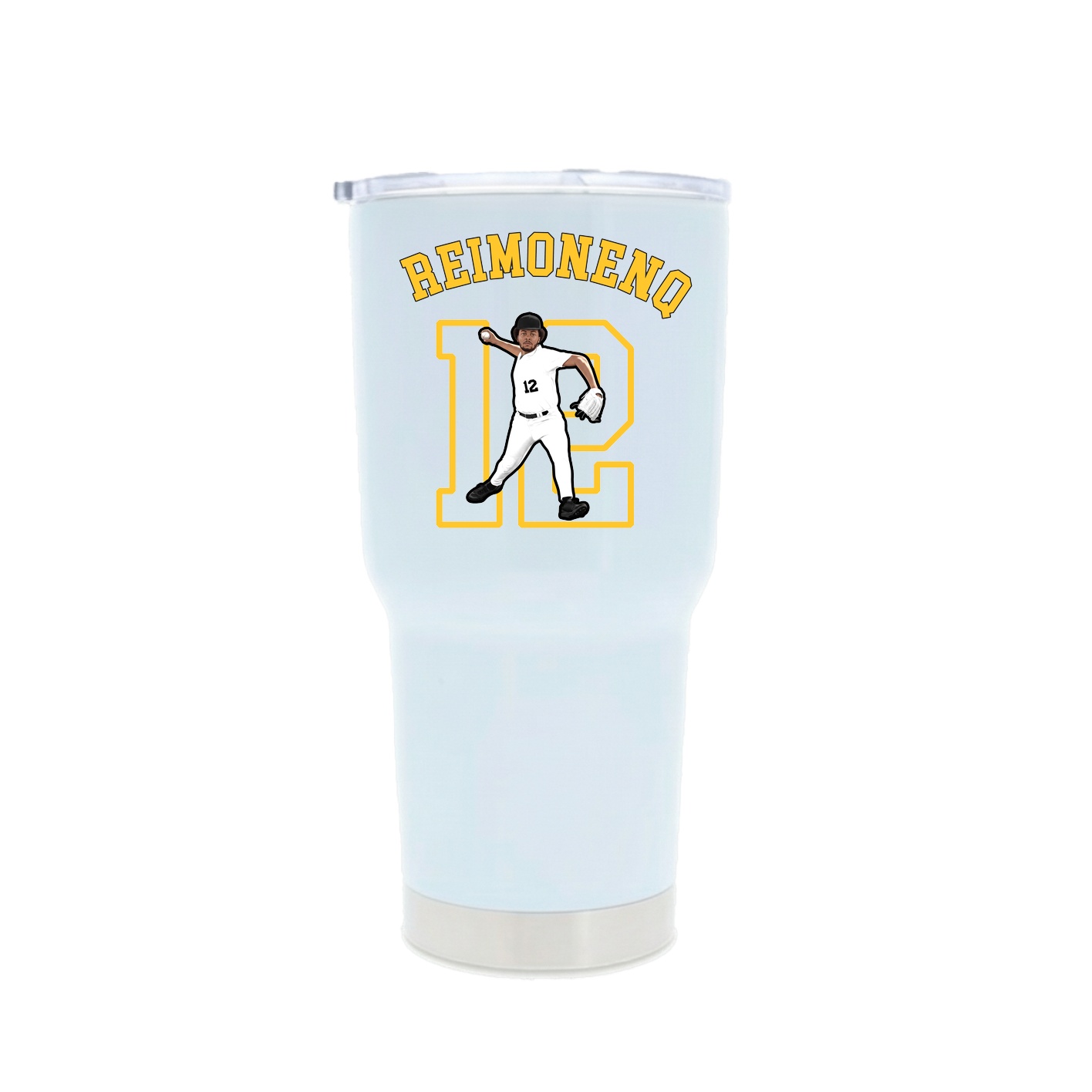 30oz Stainless Steel Tumbler — Shirsey Arch in White