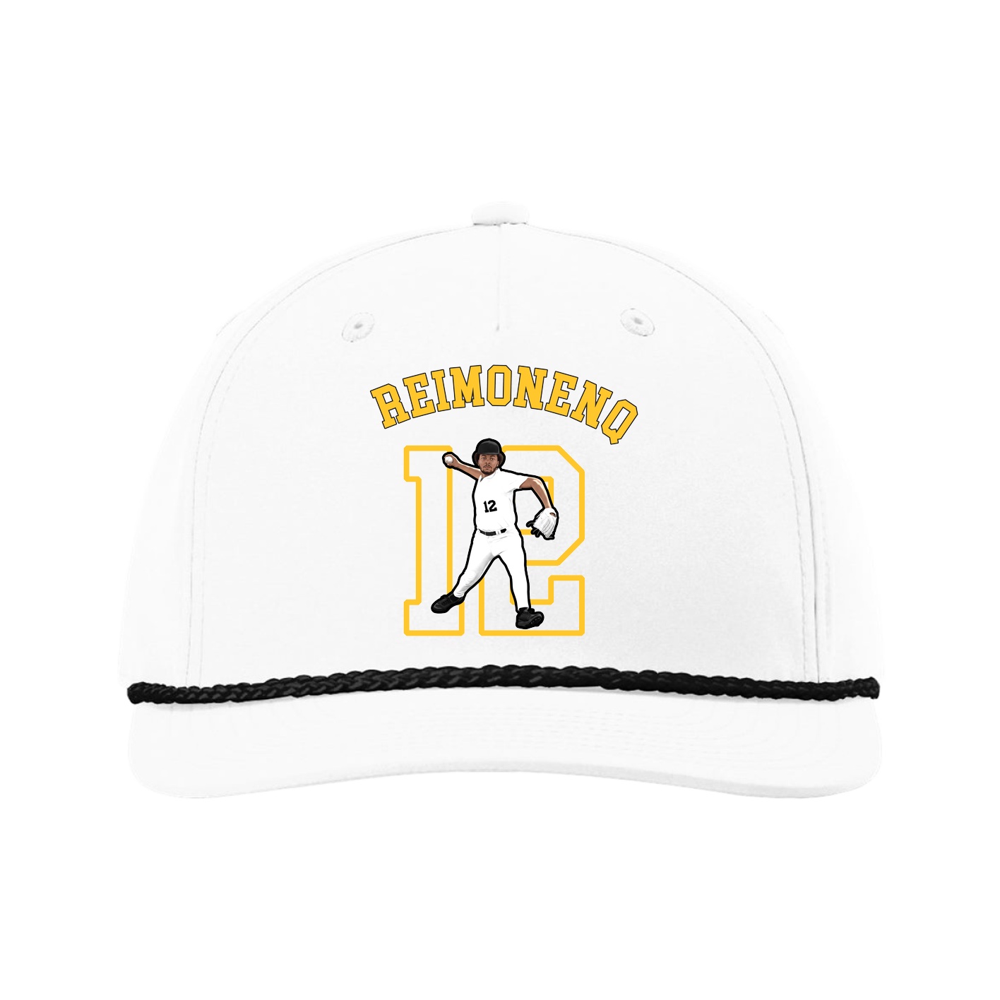 Five-Panel Classic Rope Cap — Shirsey Arch in White