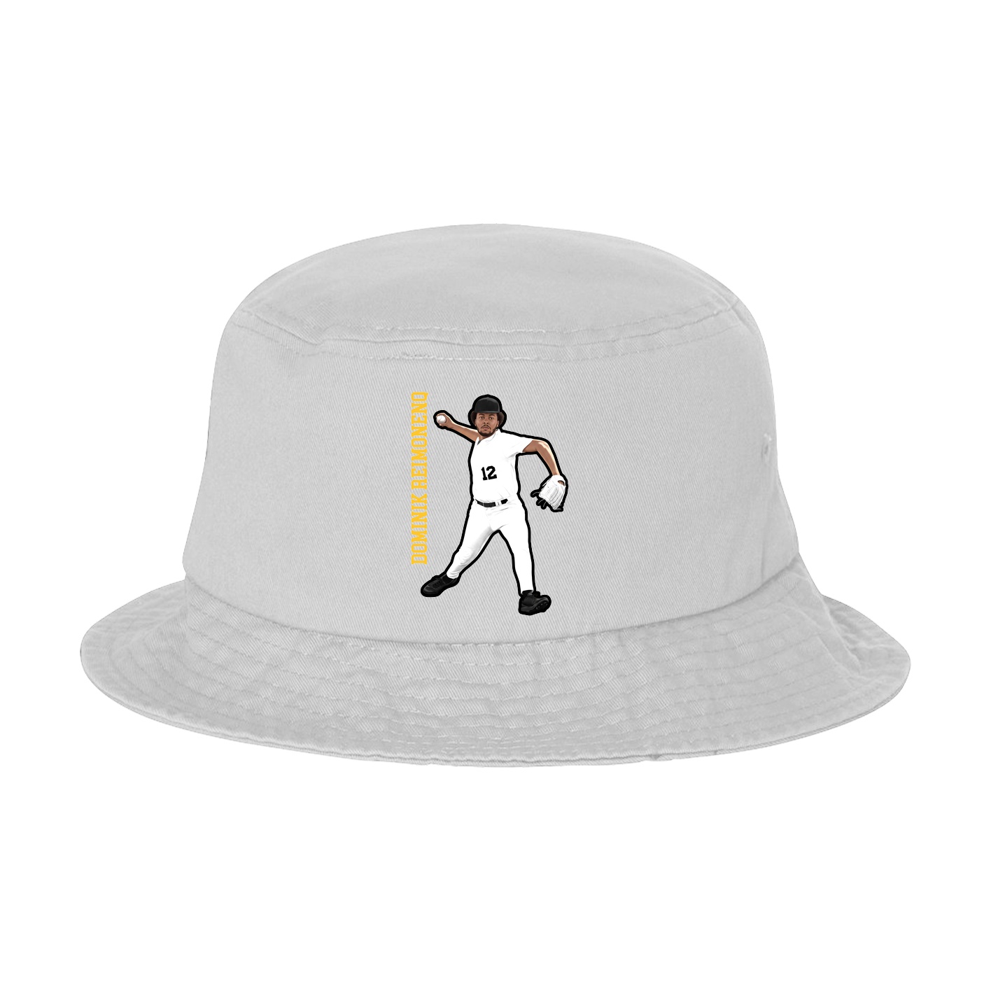 Bucket Cap — Name Vertical in White
