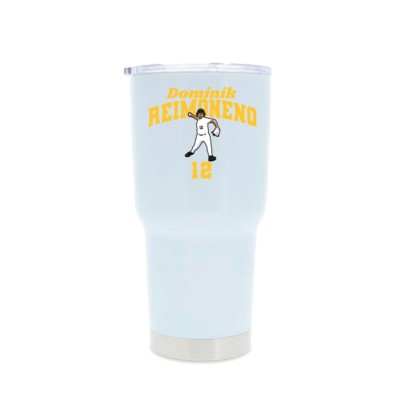 30oz Stainless Steel Tumbler — Signature Arch in White