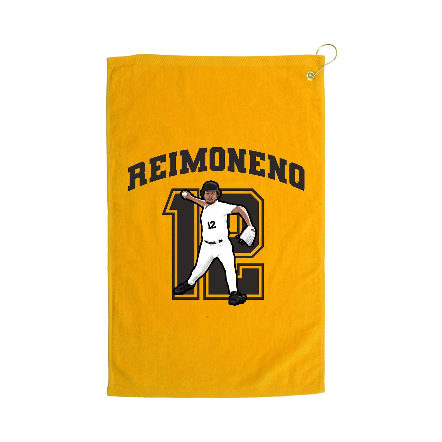 Golf Towel — Number in Gold