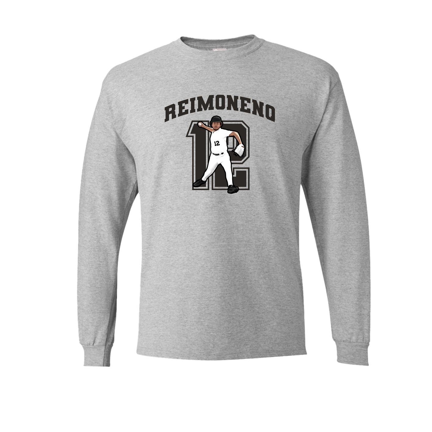 Long Sleeve Tee — Number in Grey