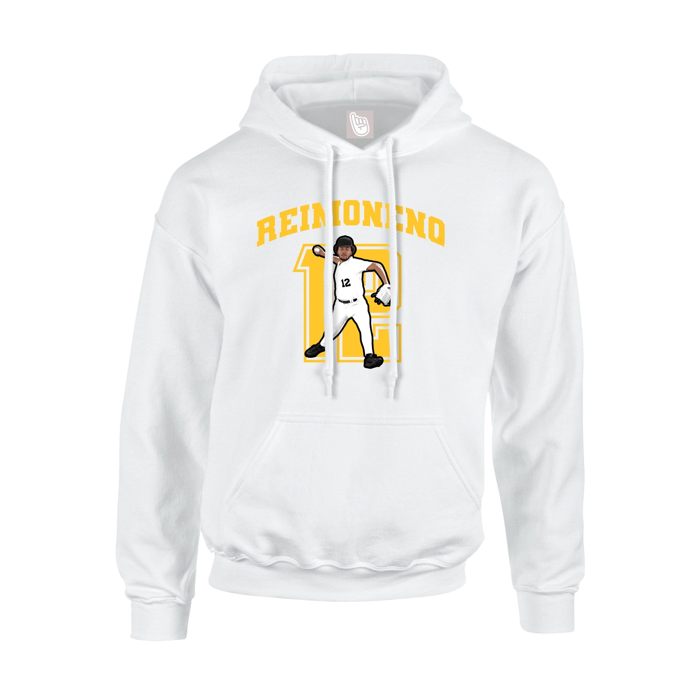 Youth Hoodie — Number in White