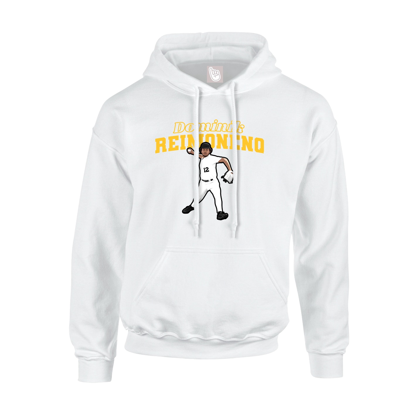 Hoodie — Name Arch in White