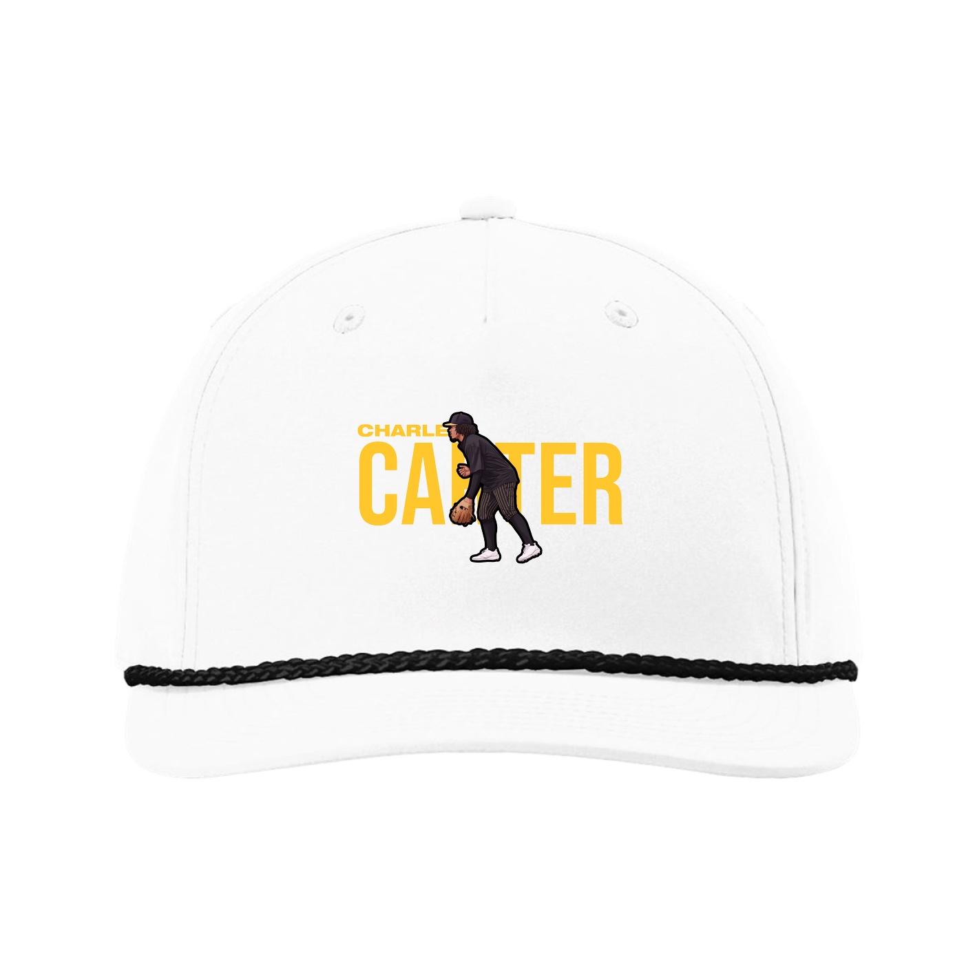 Five-Panel Classic Rope Cap — Player Name in White