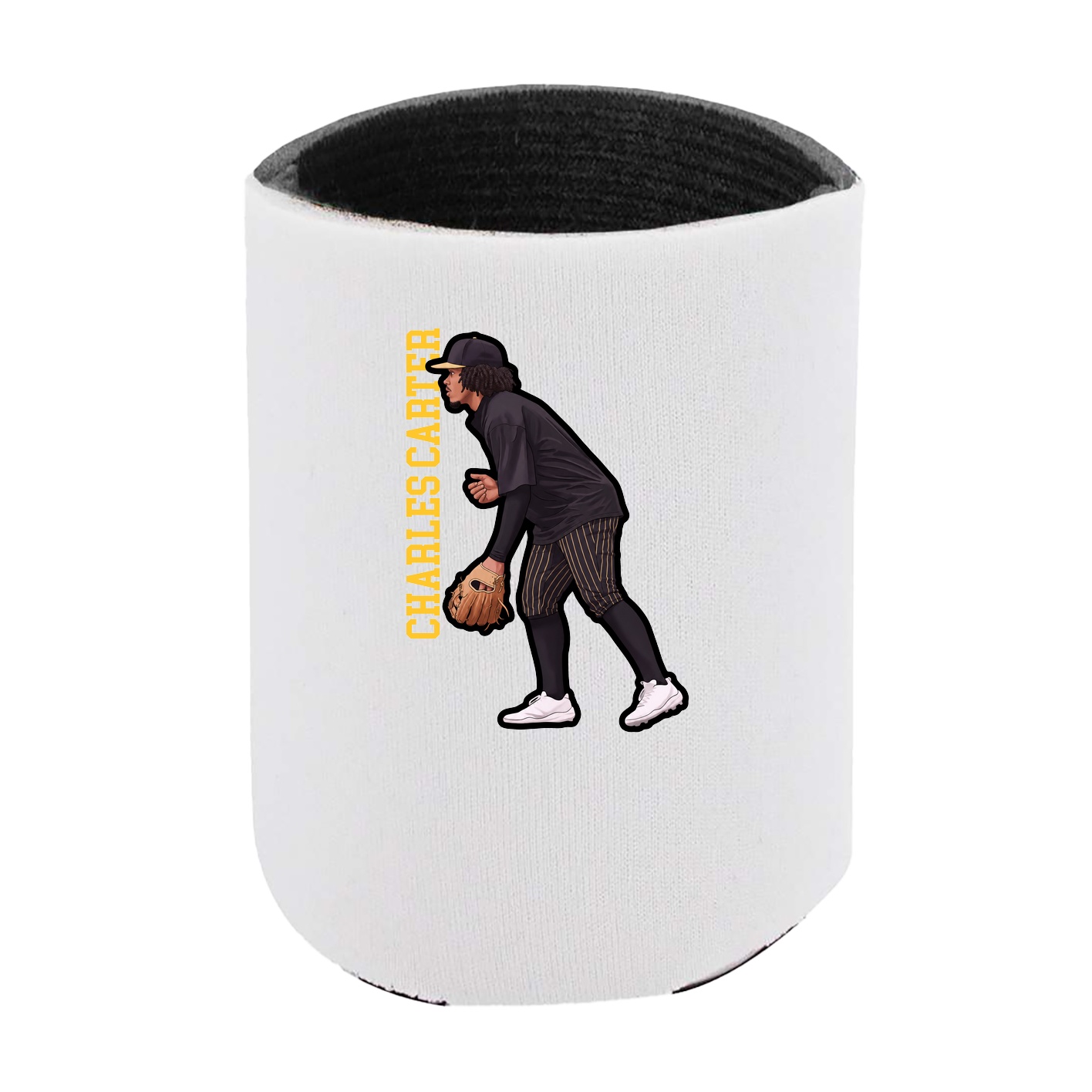 Can Holder — Name Vertical in White