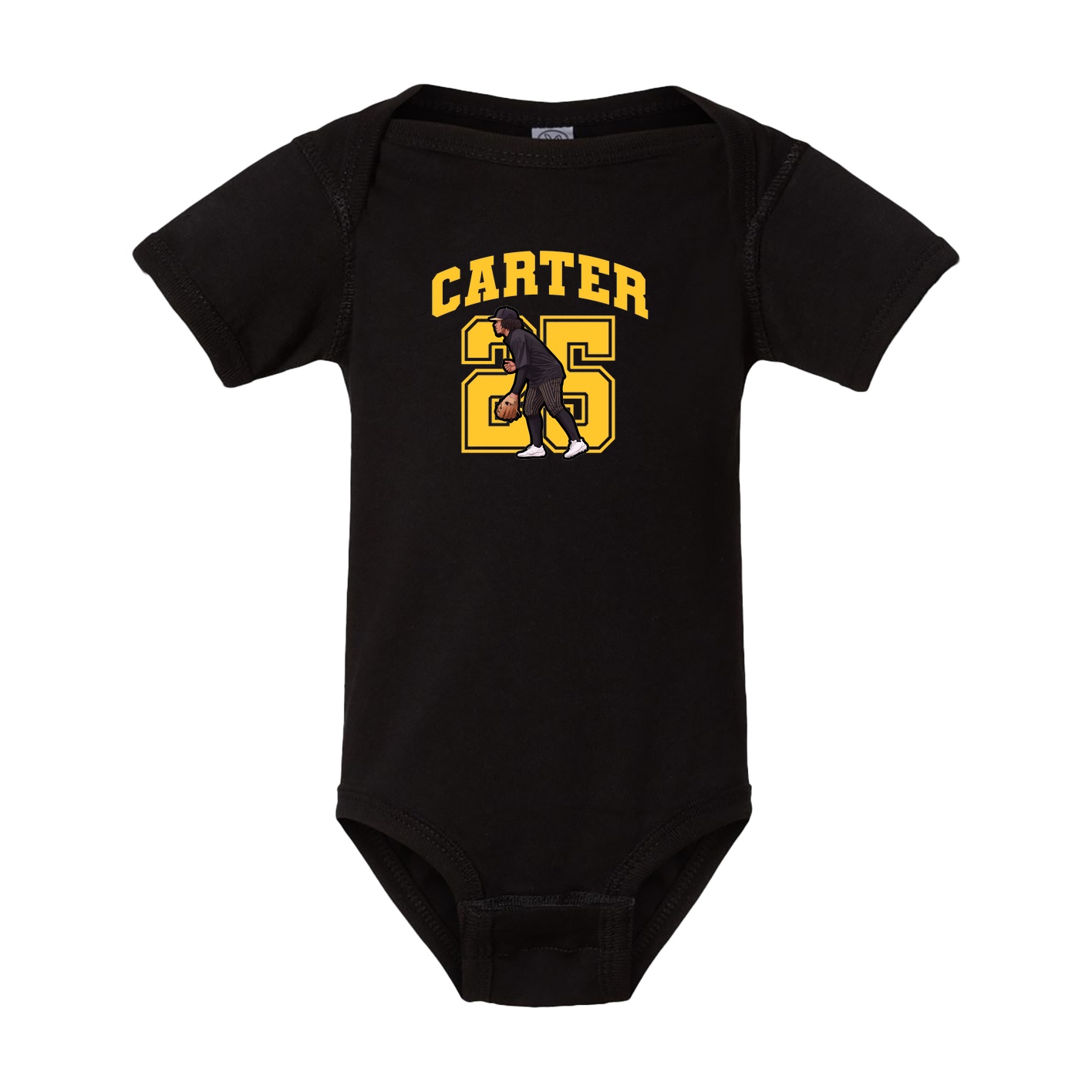Baby Onesie — Number in Black