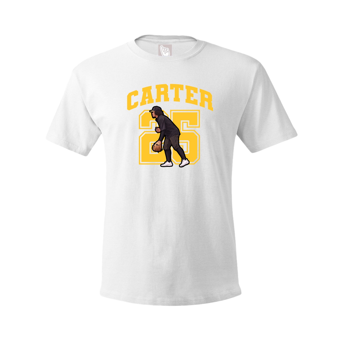 Youth Tee — Number in White
