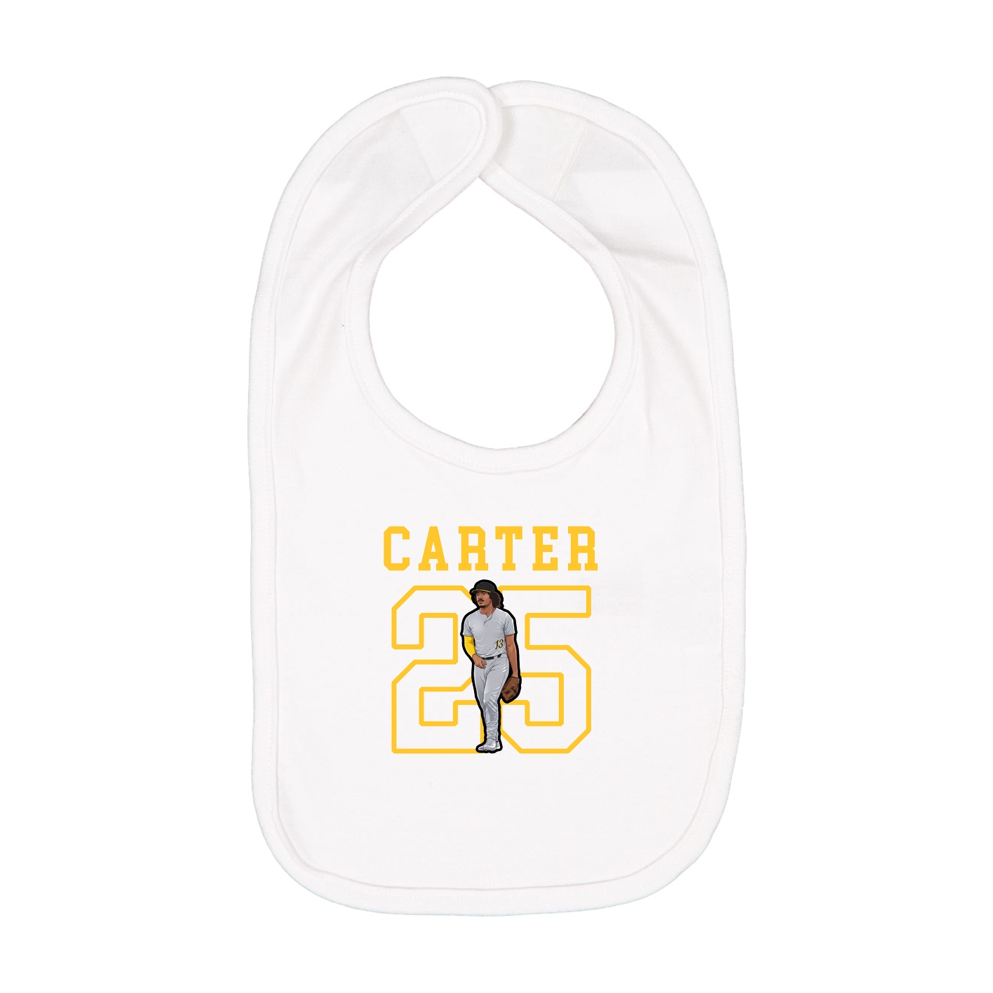 Infant Bib — Shirsey in White