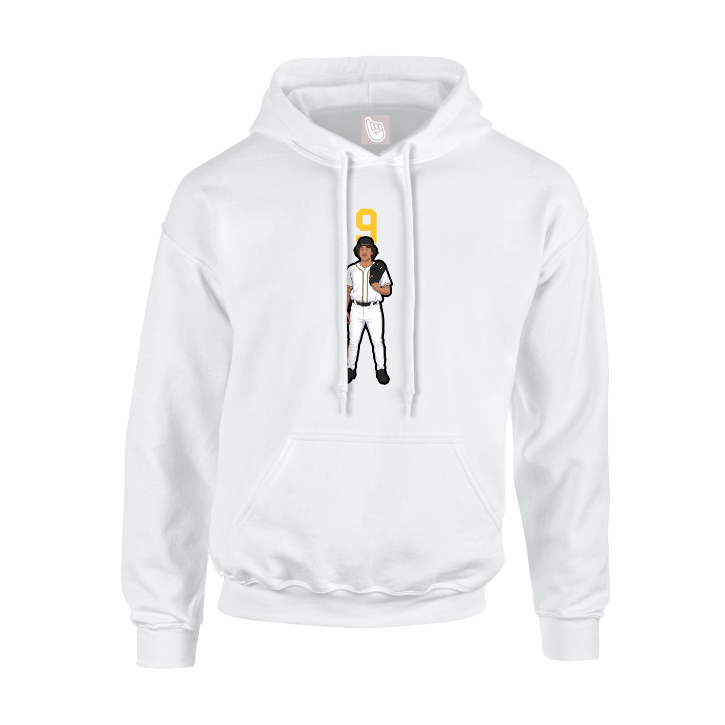 Youth Hoodie — Number Top in White