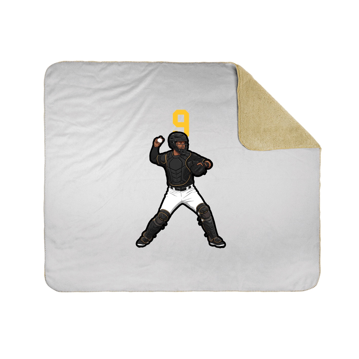 Throw Blanket — Number Top in White