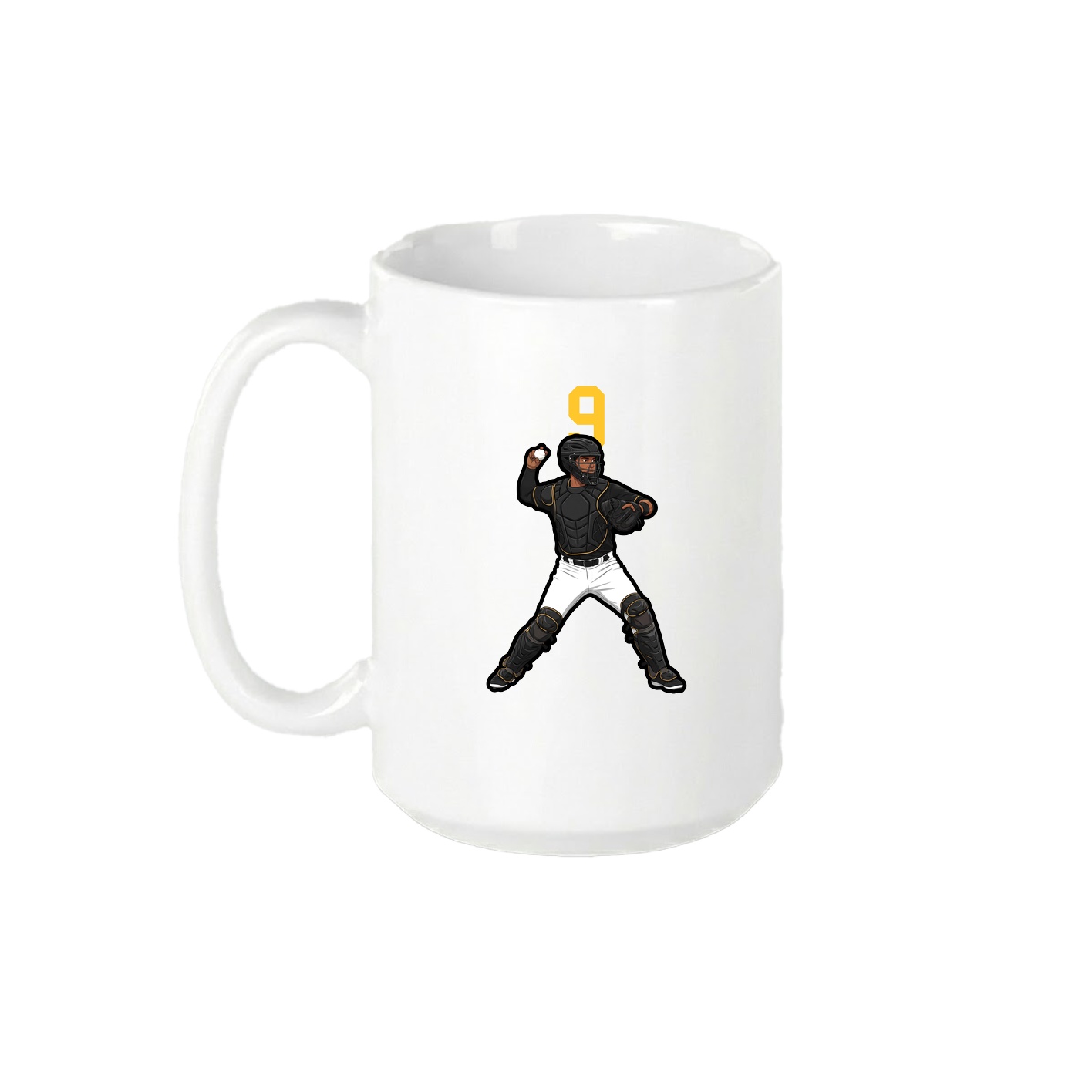 15oz Coffee Mug — Number Top in White